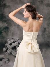 Cream Chiffon Strapless Floor-length Skirt Celebrity Party Dress