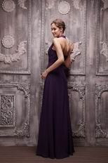 V Neckline Halter Indigo Chiffon Make Your Own Evening Dresses