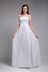 Sweet Strapless White Chiffon Designer Prom Dress For La