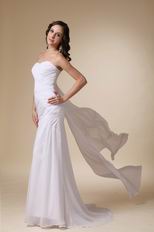 Sweetheart White Chiffon Quality Petite Prom Dresses For Celebrity