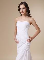 Sweetheart White Chiffon Quality Petite Prom Dresses For Celebrity