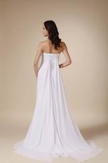 Sweetheart White Chiffon Quality Petite Prom Dresses For Celebrity