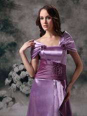 Cheap Off Shoulder Medium Orchid Prom Party Dress