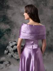 Cheap Off Shoulder Medium Orchid Prom Party Dress