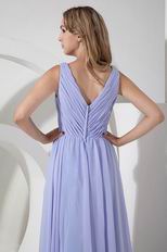 V-Neck Lavender A-line Silhouette Featured 2014 Prom Dresses