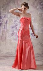 Sweetheart Mermaid Coral Pink Prom Dress UK