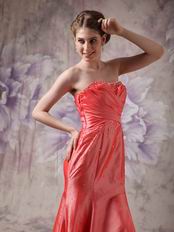 Sweetheart Mermaid Coral Pink Prom Dress UK