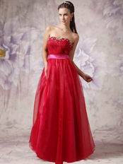 2012 Wine Red Organza Prom Dresses Online Sale