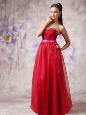 2012 Wine Red Organza Prom Dresses Online Sale