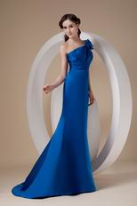 Royal Blue Mermaid Single One Shoulder Top Designer Prom Dress