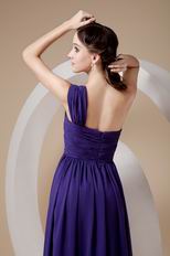 Indigo One Shoulder Floor-length Skirt 2014 Designer Prom Dress