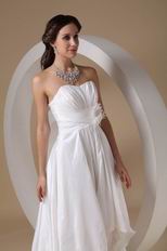 Sweetheart Ivory Taffeta High-low Prom Dress For Women