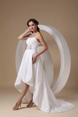 Sweetheart Ivory Taffeta High-low Prom Dress For Women