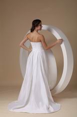 Sweetheart Ivory Taffeta High-low Prom Dress For Women