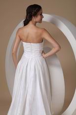 Sweetheart Ivory Taffeta High-low Prom Dress For Women