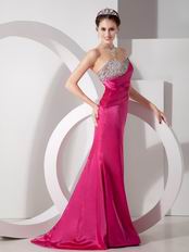 Sweetheart Beaded 2012 Style Fuchsia Women In Prom Dress