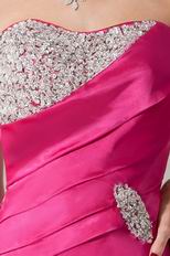 Sweetheart Beaded 2012 Style Fuchsia Women In Prom Dress
