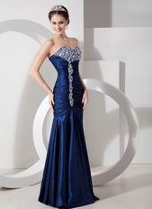 Peacock Blue Sweetheart Taffeta Dress To 2014 Prom Wear