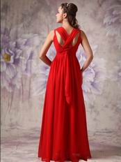 Straps Scarlet Chiffon 2014 Top Girl Princess Prom Dress