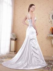 Strapless Appliqued Silver Long Prom Dress New Arrival