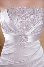 Strapless Appliqued Silver Long Prom Dress New Arrival