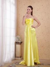 Fishtail Bright Canary Yellow New Arrival Prom Dress