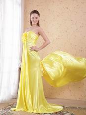 Fishtail Bright Canary Yellow New Arrival Prom Dress