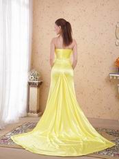 Fishtail Bright Canary Yellow New Arrival Prom Dress