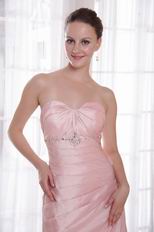 Taffeta Hand made Pink Prom Dress Sweetheart Style