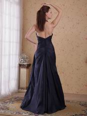 Halter Floor-length Black Skirt Navy Prom Dress Custom Fit