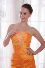 Sun Orange Column Cheap Prom Dress Internet Online Sale