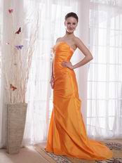 Sun Orange Column Cheap Prom Dress Internet Online Sale