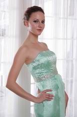 Strapless Court Train Amazing Prom Dresses In Apple Green