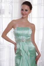 Strapless Court Train Amazing Prom Dresses In Apple Green