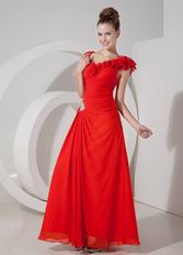 V-Neck Scarlet Top Designer Beautiful Prom Dress For Juniors