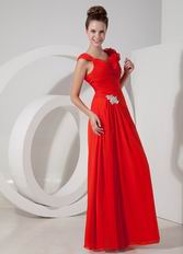 V-Neck Scarlet Top Designer Beautiful Prom Dress For Juniors