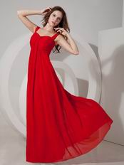 Straps Scarlet Chiffon Long La Prom Dress 2014