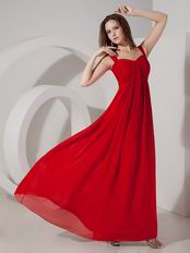 Straps Scarlet Chiffon Long La Prom Dress 2014