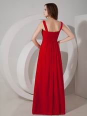 Straps Scarlet Chiffon Long La Prom Dress 2014