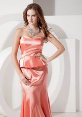 Watermelon Mermaid Sweetheart Ankle-length Prom Dress Petite