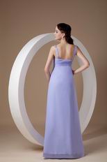 Lavender Chiffon Maternity Prom Dress Other Side Zipper