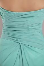 Side Split Shows Leg Style Turquoise Chiffon Cheap Prom Dress