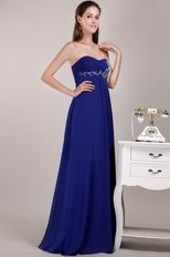 Sweetheart Floor Length Elegant Royal Blue Prom Dress Discount