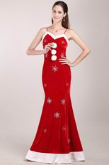 New Arrival White and Red Mermaid 2014 Christmas Prom Dress