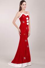 New Arrival White and Red Mermaid 2014 Christmas Prom Dress