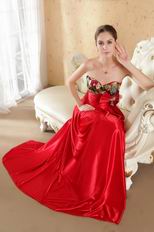Wholesale Sweetheart Flaring Colorful Sequin Prom Dress With Bowknot