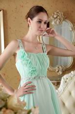 Straps Square Neck Top Designer Fading Color Fabric Prom Dress