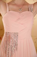 Straps Sweetheart Baby Pink Prom Dresses By 2014 Designers