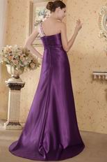 One Shoulder Sweetheart Eggplant Prom Dress To 2014 Prom Wear