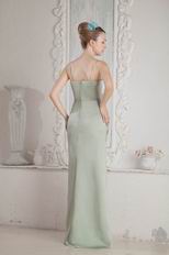 Spaghetti Straps Celadon Greyish-Green Stain Prom Dresses Pretty